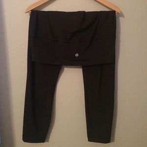Black Align Pant II Leggings- High Waisted, 7/8 L